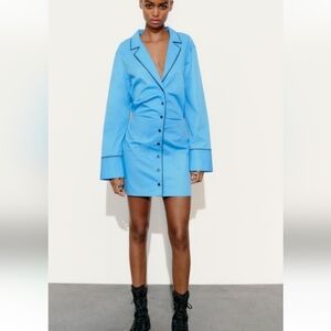 Zara Short Trench Dress Sz-M